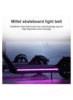 Captaintech Scooter LED Strip Light, 2 Pack Night Cycling Foldable Colorful Lamp Waterproof Safety Skateboard Decorative Accessories for Xiaomi M365/pro, for Ninebot/for Mercane Wide Wheel Scooter  - Image 3