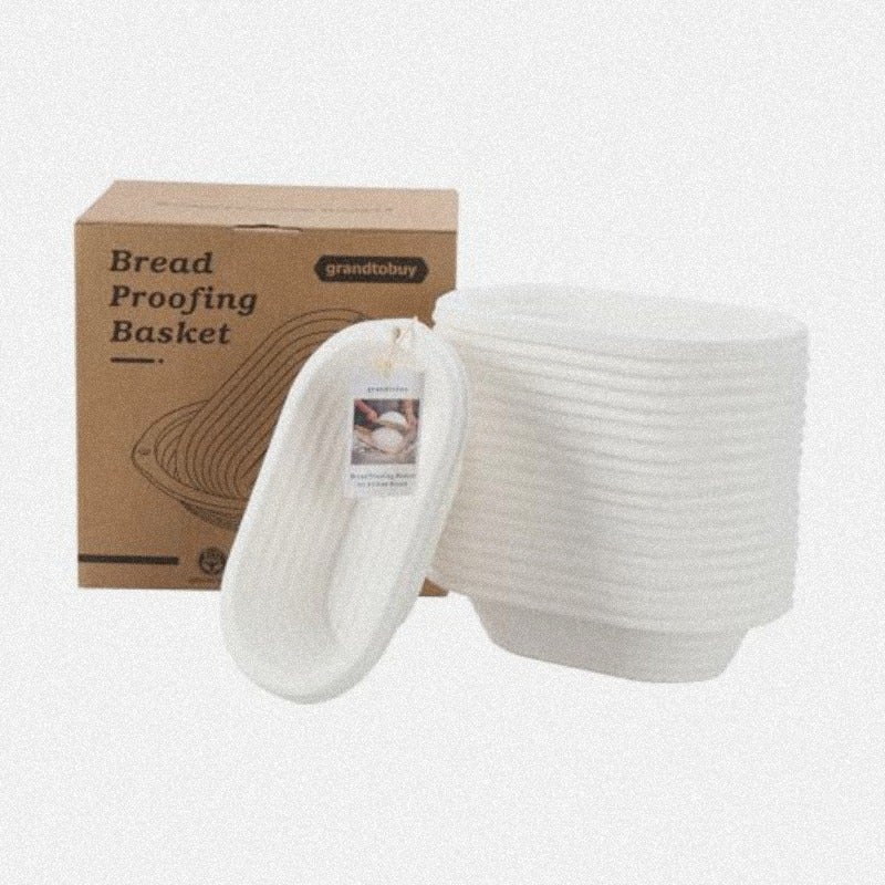 11inch Oval Pulp Sourdough Banneton Bread Proofing Basket Set 20 Bread Baking Supplies with 100pcs Disposable Non-Woven Liners for Professional and Homemade Artisan Bread - Image 1