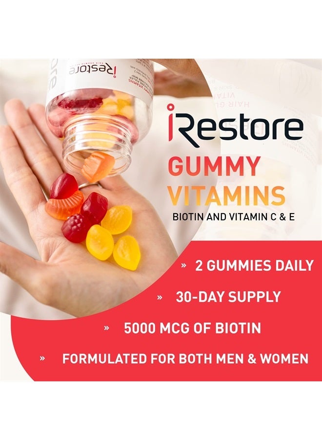 iRestore Hair Gummy Vitamins, Vegan Biotin Gummies for Hair Skin and Nails Gummies, Hair Gummies, Biotin Gummies for Hair Growth Biotin Vitamins for Women & Men, Biotin 5000mcg, 3-PK - Image 1