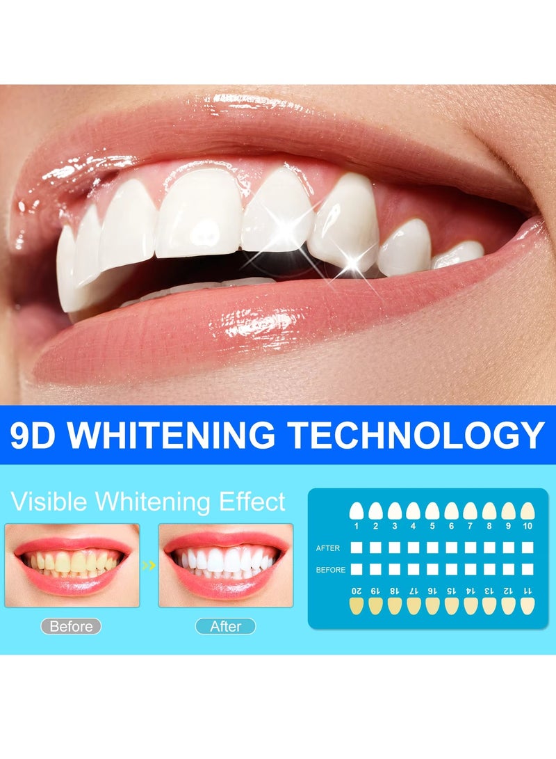 IKZEE 28pcs 9D Teeth Whitening Strips Upgraded Teeth Whitener Strips Enamel Safe Sensitive Teeth Whitening Individual Strips Gel Teeth Cleaning Strips for Fast Remove Yellowing Tooth Strips - Image 3