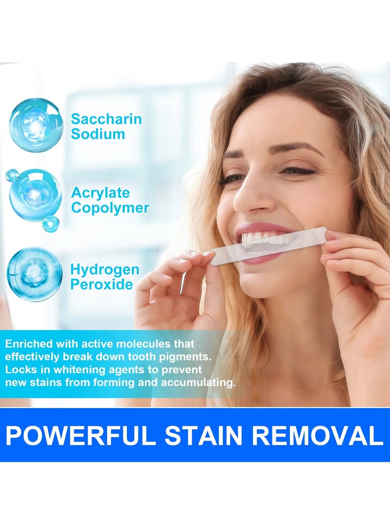 IKZEE 28pcs 9D Teeth Whitening Strips Upgraded Teeth Whitener Strips Enamel Safe Sensitive Teeth Whitening Individual Strips Gel Teeth Cleaning Strips for Fast Remove Yellowing Tooth Strips - Image 5