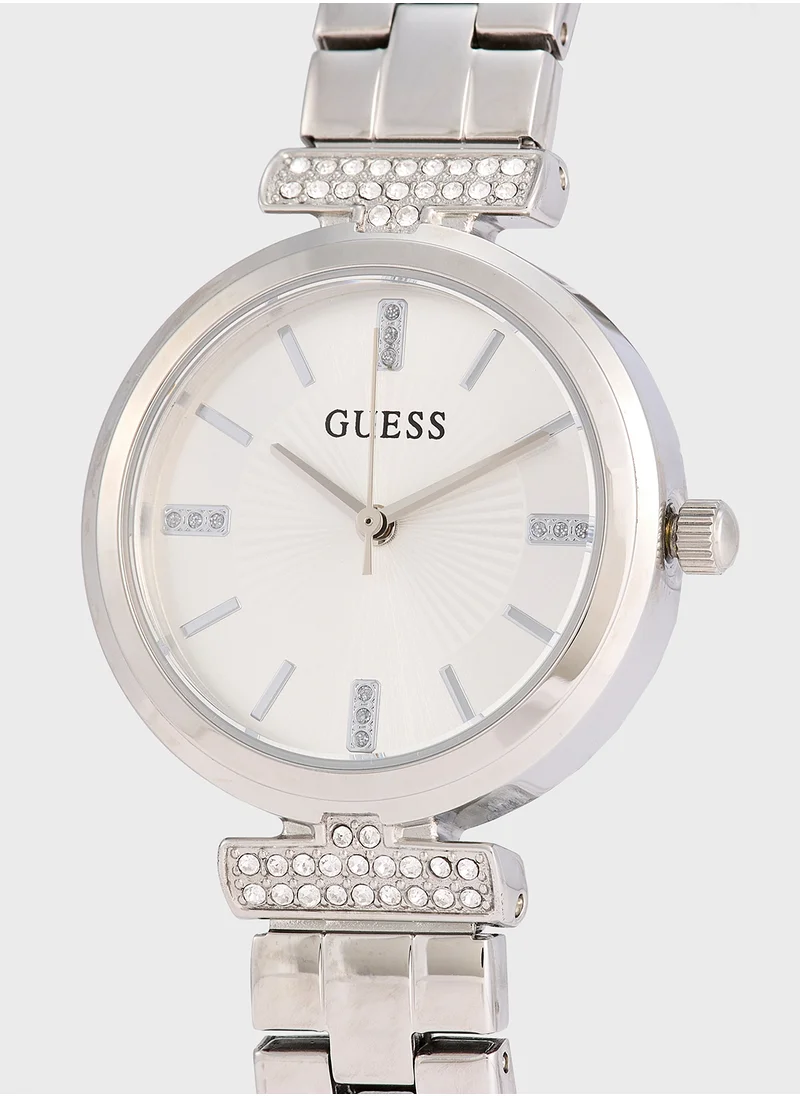 جس Array Steel Strap Analog Watch