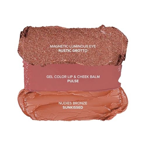 NUDESTIX مجموعة نودستكس سون كيسد نودز المصغرة 3 قطع من كريم أحمر الخدود و برونزر و لامع للشفاه للسفر متعددة الاستخدامات مكياج نباتي لمظهر مشرق شاطئي - Image 5