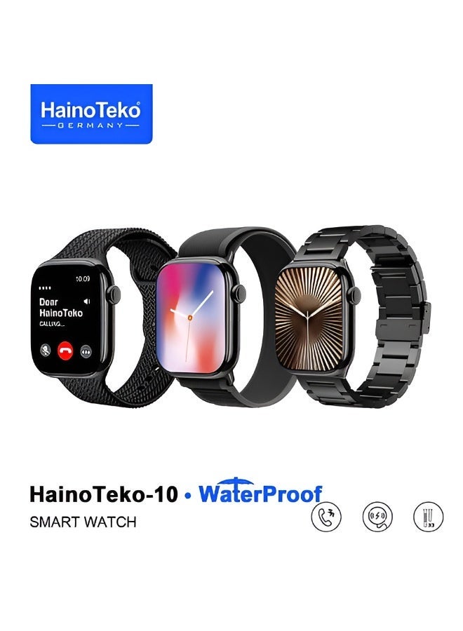 Haino Teko-10 Smartwatch, Waterproof, AMOLED Display, with 3 Pairs of Straps and Wireless Charger - Image 1