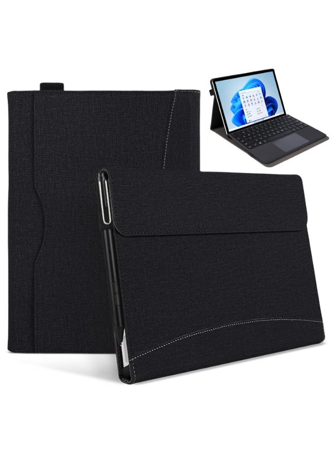 for Microsoft Surface Pro 11 Tablet Case [2024 13inch], with Stylus Holder, Lightweight Slim Business Carrying Stand Cover for Surface Pro 11 /pro 10 /pro 9 /pro 8 (Black) - Image 1