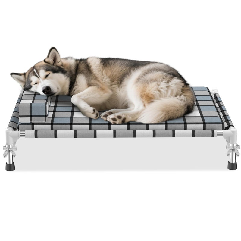 Caghash Elevated Raised Lifted Dog Bed Elevated Dogs Bed with Bolster & Cushion Mat Raised Pet Couch Bed with Pillow for Indoor Outdoor - Image 1
