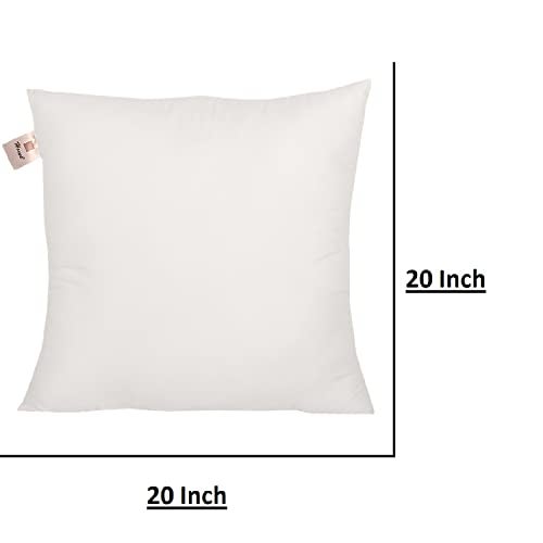 Home-The Best is for You Micro Fiber Cushion Insert Extra Soft, White (Pack of 2, 20x20 Inch) - Image 2
