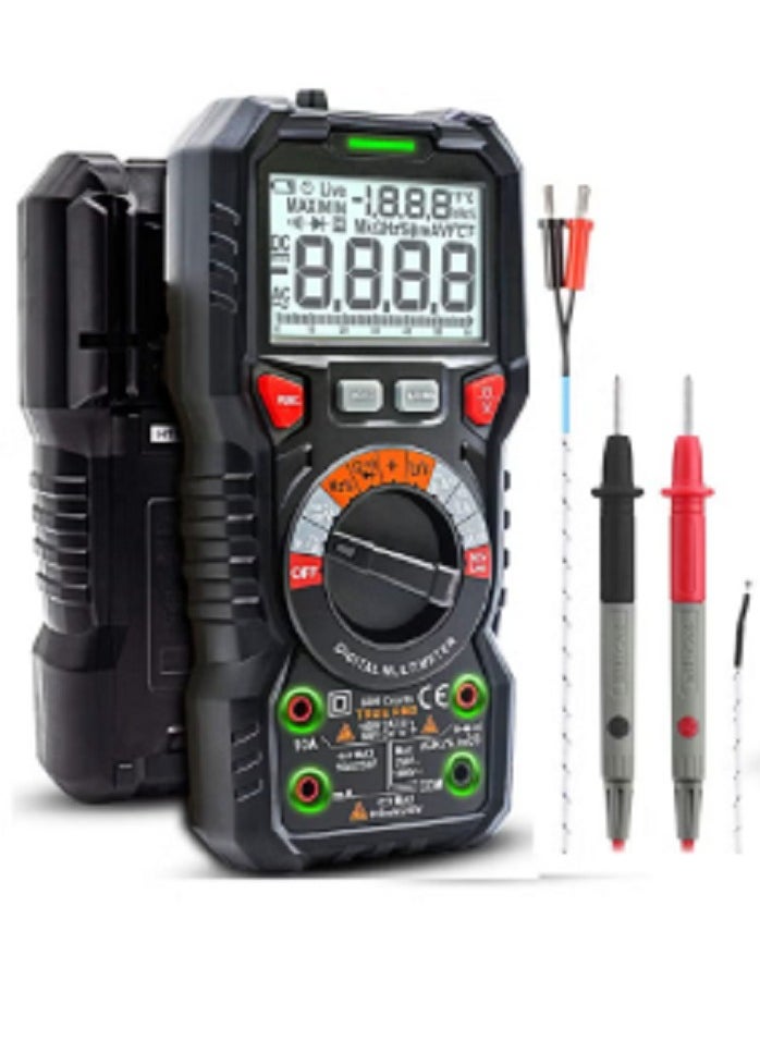 HABOTEST - Digital Multimeter TRMS 6000 Counts Ohmmeter Auto-Ranging Fast Accurately Measures Voltage Current Amp Resistance Diodes Continuity Duty-Cycle Capacitance Temperature for Automotive - Image 1