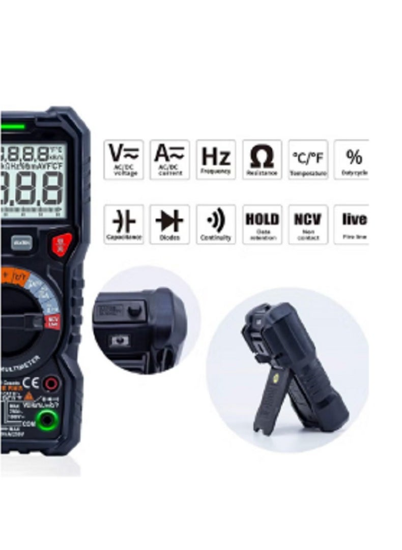 HABOTEST - Digital Multimeter TRMS 6000 Counts Ohmmeter Auto-Ranging Fast Accurately Measures Voltage Current Amp Resistance Diodes Continuity Duty-Cycle Capacitance Temperature for Automotive - Image 1