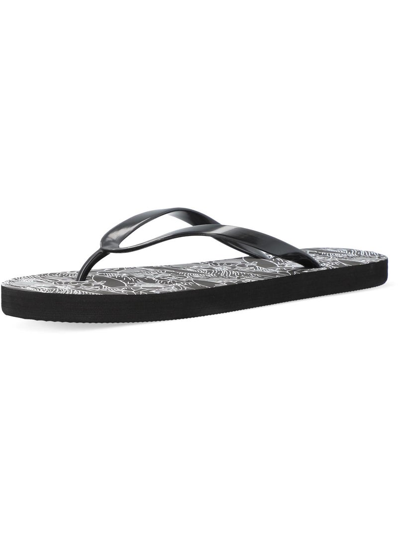 Termit Termit Women's Hawaii Flip-Flops Black/White – Comfortable & Durable, Stylish for Beach, Textured Outsole for Excellent Grip, Flexible Design  - Image 1