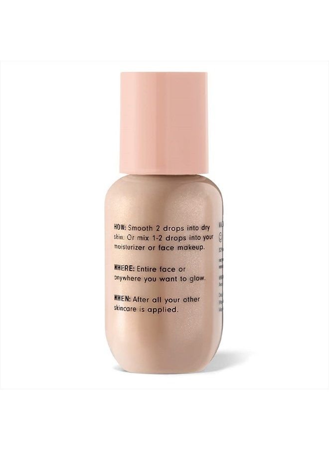 Versed - Mood Lighting Luminizing Glow Drops, Sheer Golden - Liquid Highlight & Bronzing Drops with Illuminating Light-Reflecting Pigments - Antioxidants & Hydrating Hyaluronic Acid - Vegan (1 fl oz) - Image 1