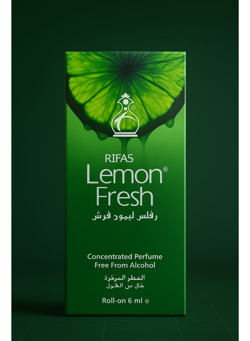 ريفيس عطر ريفاس المركز برائحة الليمون المنعش، خالٍ من الكحول، 6 مل حزمة من 3  - Image 4