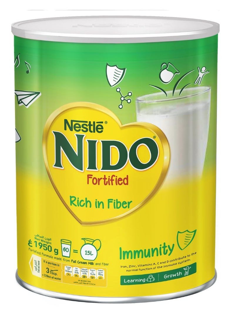 نيدو علبة حليب مجفف مدعم 1.95كجم - Image 2