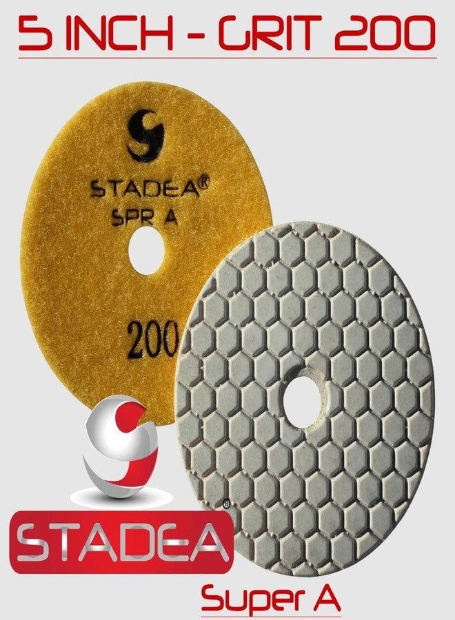 Stadea 5" Diamond Polishing Buffing Pad - Granite Concrete Stone Polishing Dry White Buff, DPPD05SPRABUFW1P - Image 5