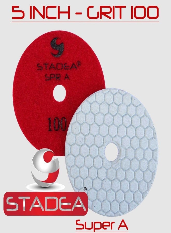 Stadea 5" Diamond Polishing Buffing Pad - Granite Concrete Stone Polishing Dry White Buff, DPPD05SPRABUFW1P - Image 4