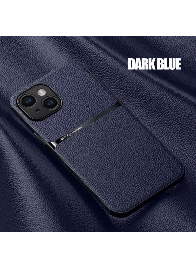حافظة من الجلد الصناعي باللون الأزرق الداكن متوافقة مع iPhone 12 Pro Max وأيضًا مع iPhone 11 و12 و13 و14 و15 و16 Pro Max - Image 3