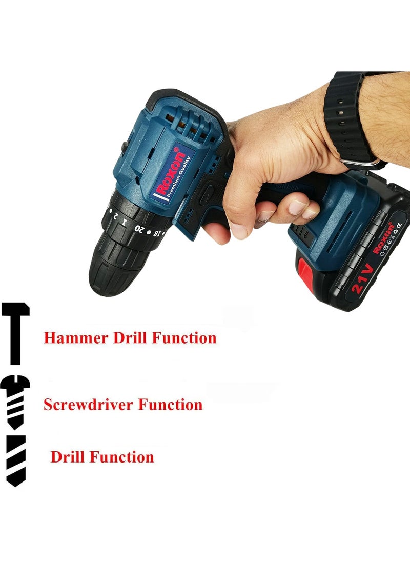 RX-BCD21V Cordless Brushless Drill - 21V Electric Screwdriver With Dual 1500mAh Batteries And Fast Charger For Efficient Drilling - pzsku/Z71A10CFDDD83BC82C30DZ/45/_/1711004677/05696110-ef6b-4440-b074-32359635a95f