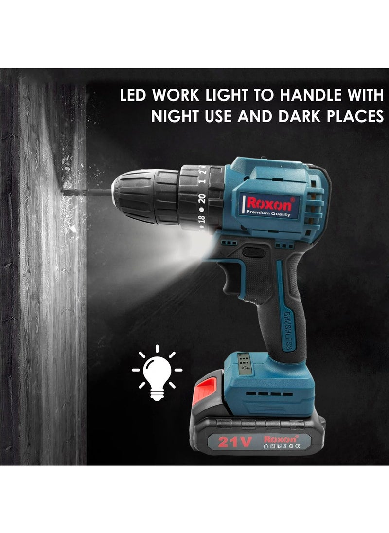 RX-BCD21V Cordless Brushless Drill - 21V Electric Screwdriver With Dual 1500mAh Batteries And Fast Charger For Efficient Drilling - pzsku/Z71A10CFDDD83BC82C30DZ/45/_/1711004678/bc02a33f-2cc9-4b77-ba1f-cbdf6ec1c767