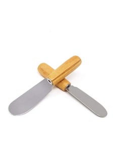 Generic 6-piece cheese knife set with wooden handle and sharp stainless steel blades  - Image 2