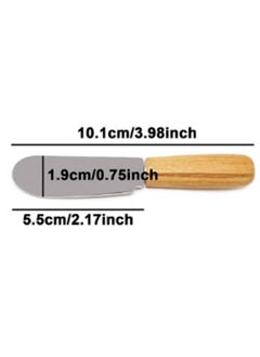Generic 6-piece cheese knife set with wooden handle and sharp stainless steel blades  - Image 4
