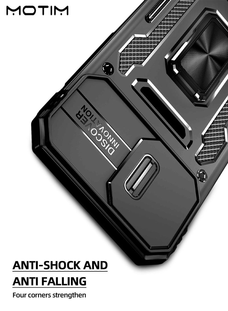 Motim iPhone 16 Pro/16 Pro Max Case Cover with Slide Camera Cover & 360° Kickstand, Support Car Magnetic Holder Fuction, MLT-Grade Drop Protection, Anti-Scratch, Rugged Hard Protective Cover - Image 5