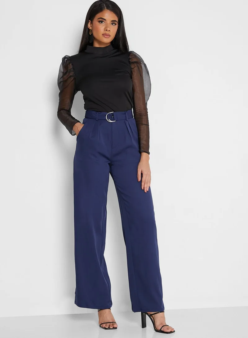 ELLA High Waist Solid Pant