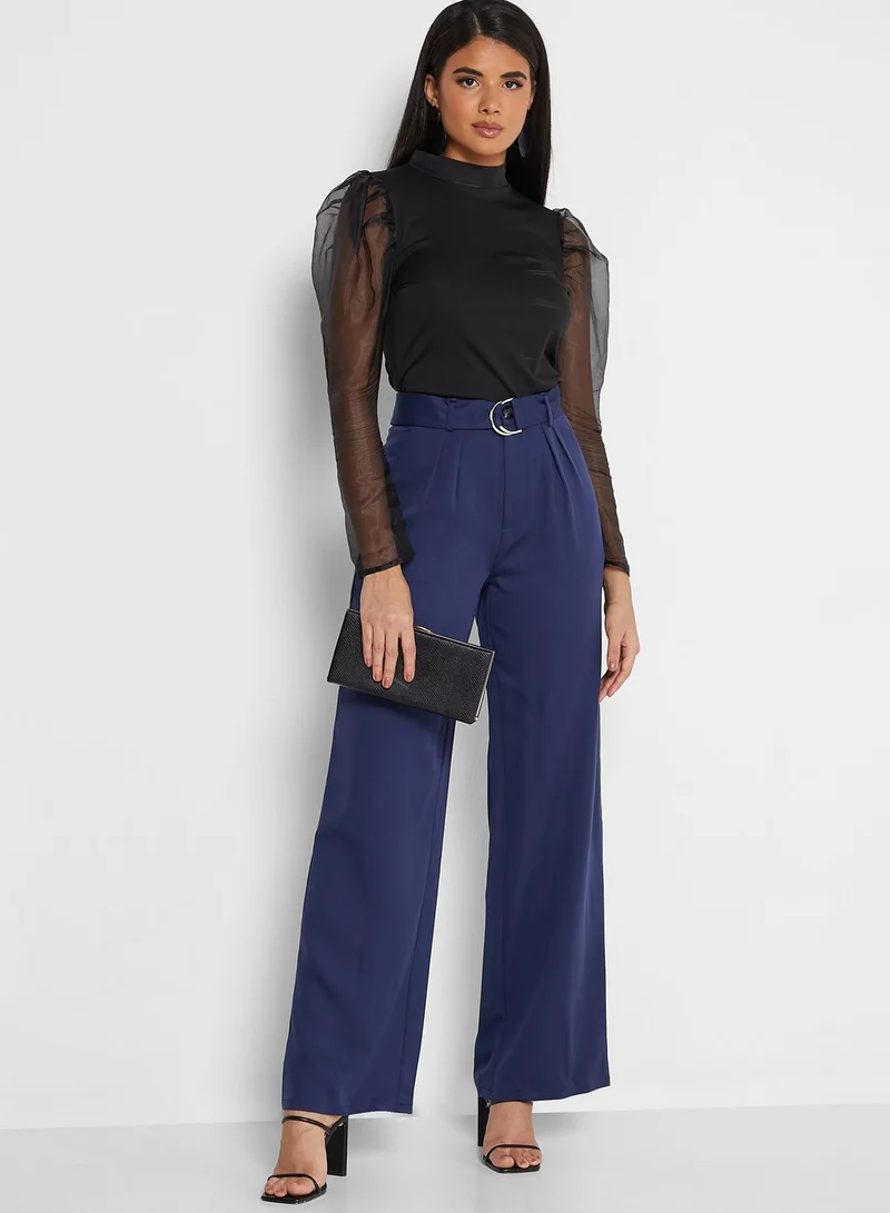 ELLA High Waist Solid Pant