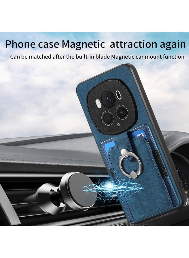 general Honor Magic 6 Pro 5G Wallet Case, Ultra Thin Card Holder Case, Leather + TPU Frame Phone Cover, Multi-Function Case with Support Ring - Image 5