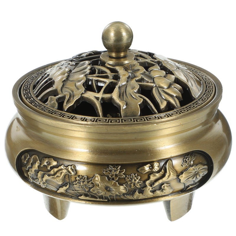 Alloy Incense Holder Chinese Style Incense Coil Burner Tea House Study Room Censer - Image 1