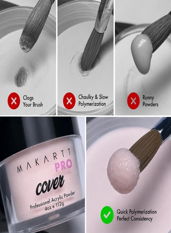 MakarttPro بودرة أكريليك ماكارت برو - 112 غ/4 أونصة لتغطية الأظافر، مثالية لفنيي الأظافر المحترفين (لون الكرز الضبابي) - Image 5