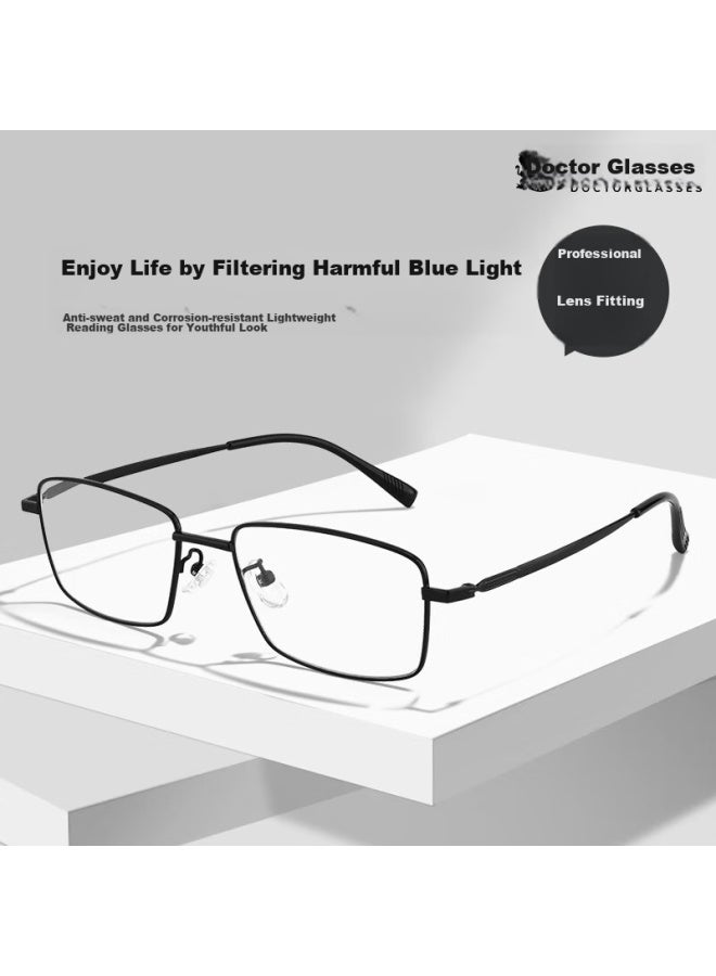 Oona Ouna Reading Gl For Men And Women, High-definition Anti-blue Light Anti-radiation Gl For Elderly, Full-frame Black, 150 Degrees - Image 1