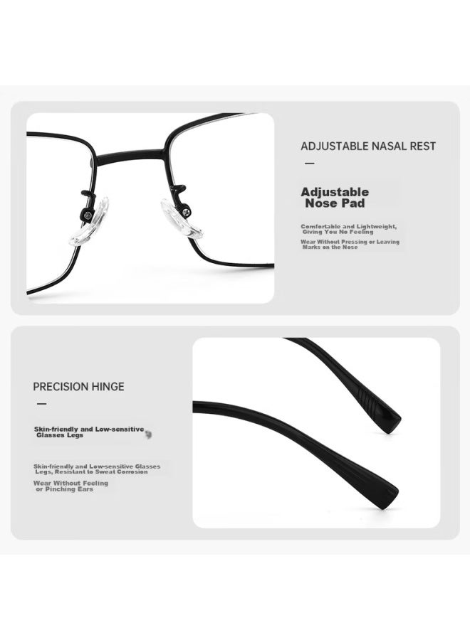Oona Ouna Reading Gl For Men And Women, High-definition Anti-blue Light Anti-radiation Gl For Elderly, Full-frame Black, 150 Degrees - Image 4