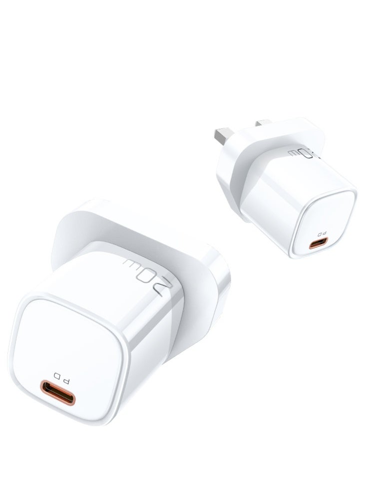 Mcdodo CH-4010 20W USB-C PD Fast Charger UK Plug White Single Port Type-C Wall Charger Adapter - Image 2