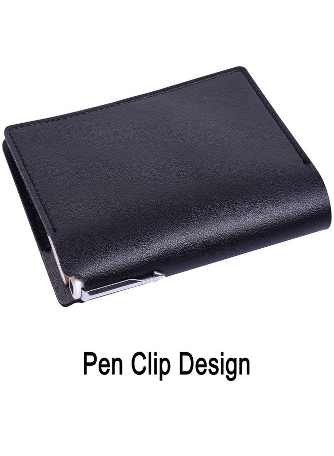 Wisdompro Journal Cover, 2 Pack PU Leather Notebook Cover for Field Notes, or other 3.5" x 5.5" Pocket Notebooks - Black - Image 4