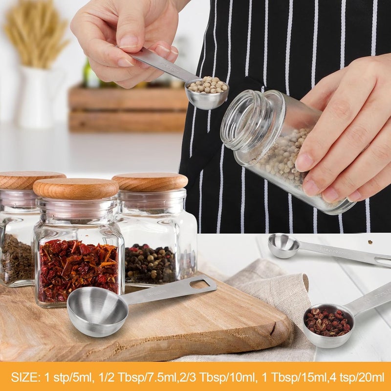 AUOIKK 1 1/2 Teaspoon(7.5 mL | 7.5 cc | 1 1/2 Tsp | 1/2 Tablespoon) Stainless Steel Single Measuring Spoon, Easy to Use and Easy to Wash Metal Measuring Spoons Kitchen Gadgets for Cooking & Baking - Image 3