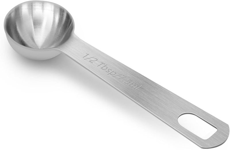 AUOIKK 1 1/2 Teaspoon(7.5 mL | 7.5 cc | 1 1/2 Tsp | 1/2 Tablespoon) Stainless Steel Single Measuring Spoon, Easy to Use and Easy to Wash Metal Measuring Spoons Kitchen Gadgets for Cooking & Baking - Image 1