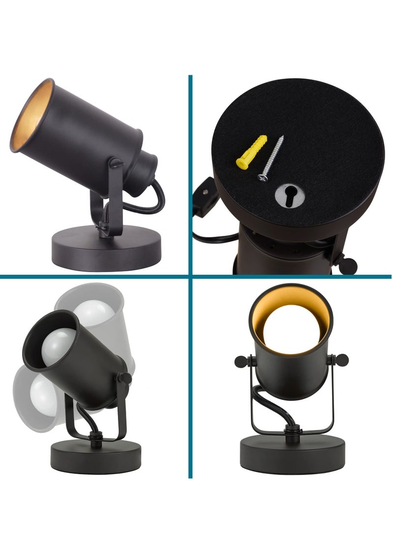 Lighting Modern Multipurpose Spotlight Base 6 Industrial Wall Lamp Desk or Wall Mount Accent Lamp Wall Sconce Lamp for Hallway Headboard Picture Office Dark Bronze No Power Plug and Bulb Included - Image 4