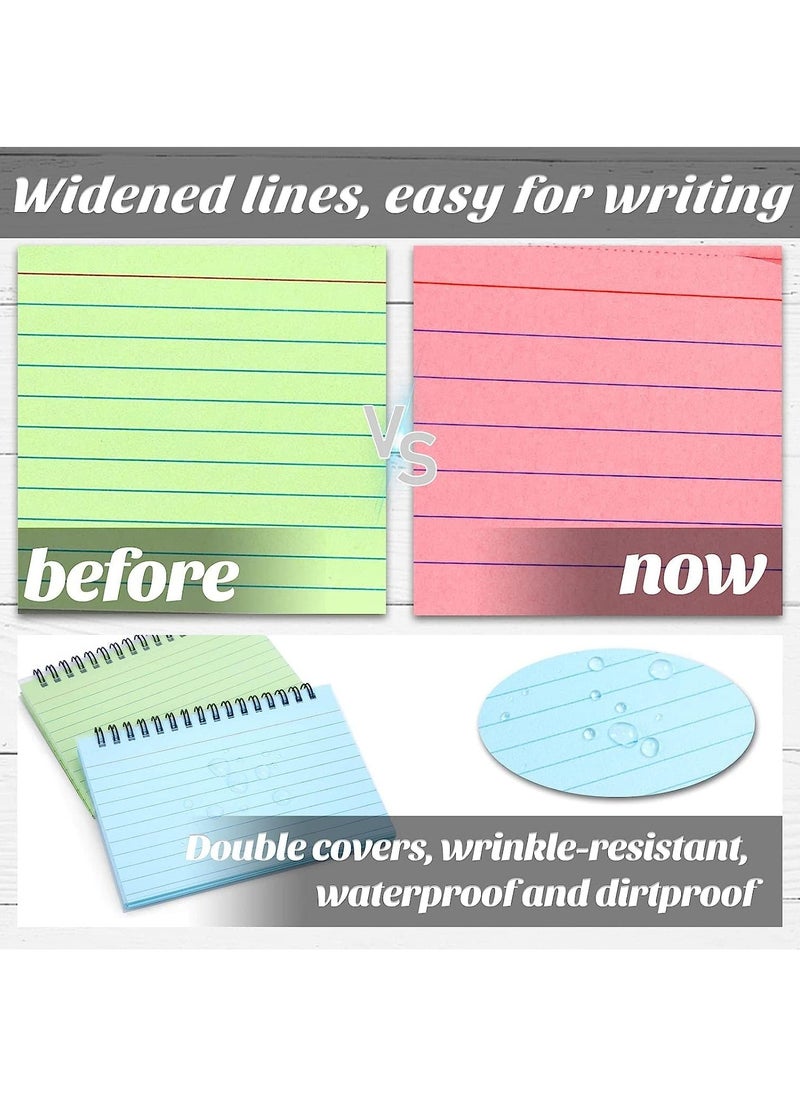 Generic - 8 Pcs Sticky Notes Index Cards 6x4 Inches Ruled Spiral Bound Rings Lined Revision Flash Record Cards for Office Meeting, School Learning Memory Sticky Note Spiral Note Paper, Study Cards, Revision Card Index Cards, Notepad, DIY Greeting Cards, Note Cards - Image 1