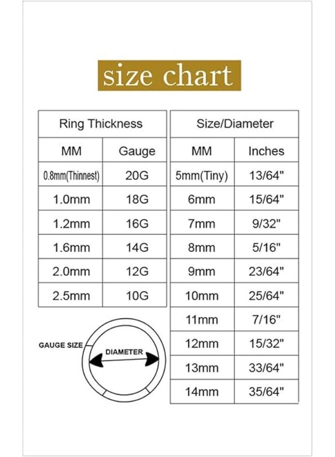 1.2*8MM  Titanium Steel Nasal Nail Stylish Nose Ring(GOLD) - Image 3