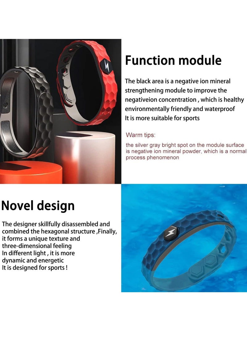 Y&D RedUp Far Infrared Negative Ions Bracelet Lymphatic Drainage Magnetic Wristband Silicone Sports Wristbands Lymph  - Image 5
