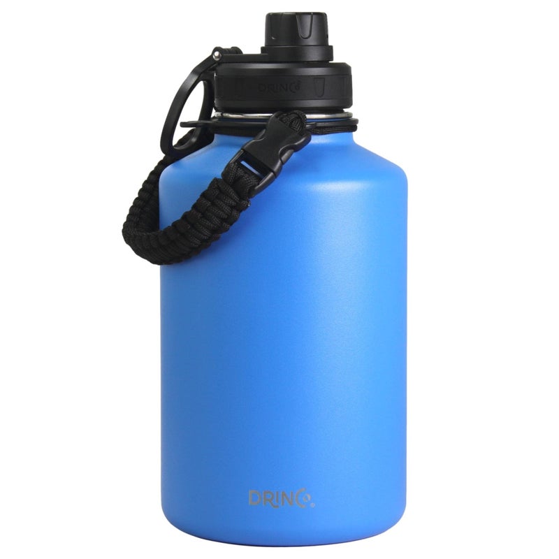Drinco Stainless Steel Water Bottle Spout Lid Vacuum Insulated Double Wall Water Bottle Wide Mouth (64oz 40oz 32oz 22oz 18oz 14oz) Leak Proof Keep Cold Sport Camping Hiking (64 oz  64oz Royal Blue) - Image 1