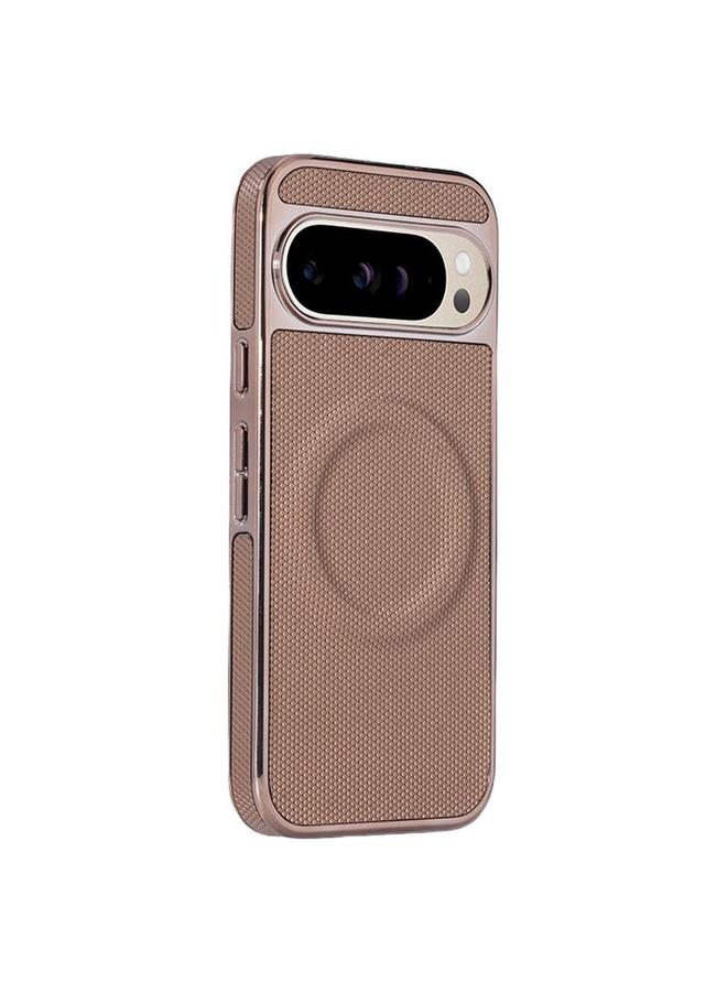 اس-توب جراب لهاتف Google Pixel 9 / 9 Pro مصنوع من الجلد المطلي بالكهرباء وملصق جانبي ناعم مع جراب هاتف MagSafe - Image 1