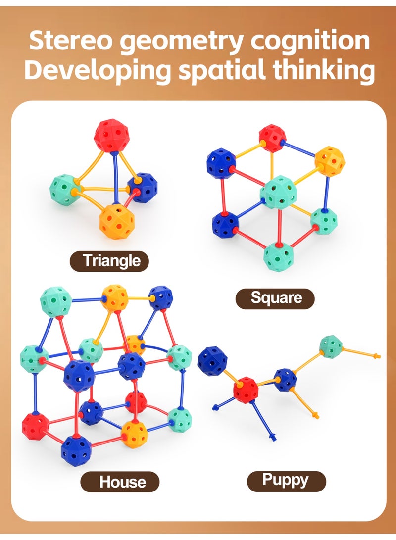 ألعاب تعليمية STEM، هندسة بناء إبداعية | مجموعة مكعبات بناء تعليمية ممتعة للأولاد والبنات من عمر 3 سنوات فما فوق، أفضل هدية للأطفال - Image 4