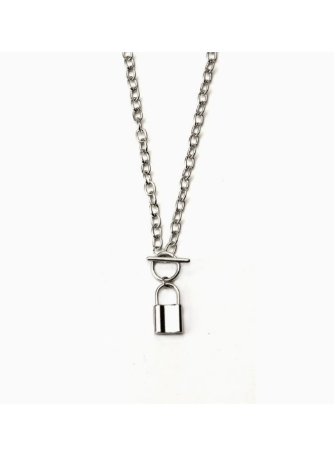 LATEEN Men's Titanium Steel Necklace Silver Trendy Collarbone Chain Rugged Hip Pop Style Accessory Birthday Eid Gift Hypoallergenic & Durable Fashion Jewelry - Image 3