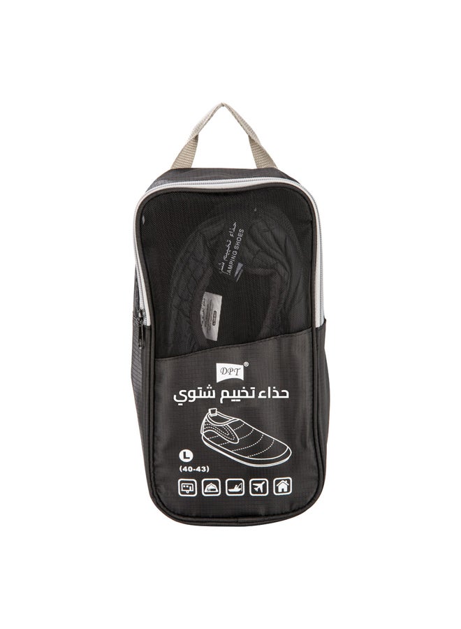 DPT مدفأة قدم ساخنة، أحذية تخييم ومشي، سوداء، مقاس 40:43 - Image 4