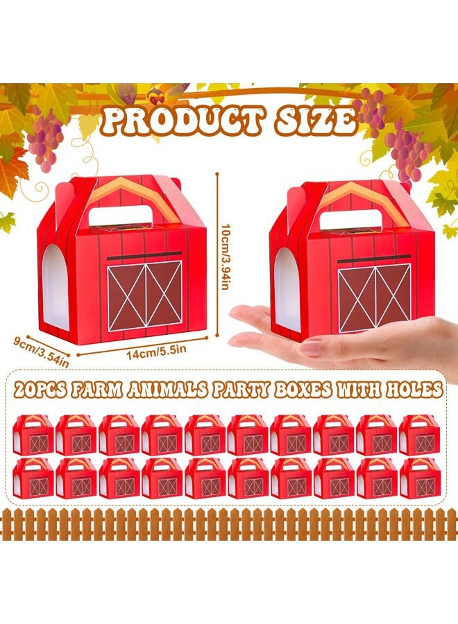 Jiytivity 63 Pcs Farm Animal Party Favors Include 20 Mini Stuffed Animals 20 Foldable Farm Boxes 20 Adoption Card 1 Adopt Sign 2 Fence for Adopt a Farm Animal Adopt a Pet Party Favors - Image 3