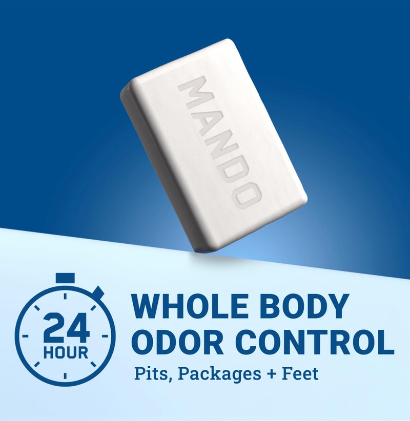 Mando Acidified Cleansing Bar - 24-Hour Odor Control - Removes Odor Better than Soap - Moisturizing Formula - SLS Free, Paraben Free - Safe For Sensitive Skin - Pro Sport - Image 2