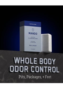 Mando Mando Acidified Cleansing Bar - 24-Hour Odor Control - Removes Odor Better than Soap - Moisturizing Formula - SLS Free, Paraben Free - Safe For Sensitive Skin - Pro Sport  - Image 3