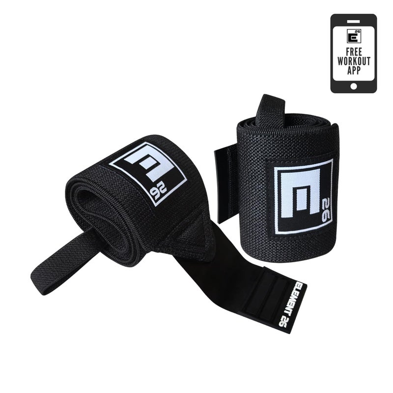 Element 26 Weight Lifting Wrist Wraps 20" Heavy Duty Wrist Support Brace with Thumb Loop - Wrist Wraps for Strength Training and Wrist Protection, Wrist Wraps for Weightlifting for Men and Women - Image 1