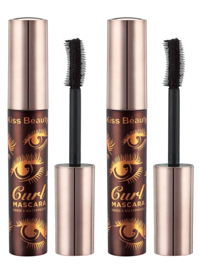Kiss Beauty 2 packs of Kiss Beauty Mascara, thick, waterproof, and long-lasting  - Image 1